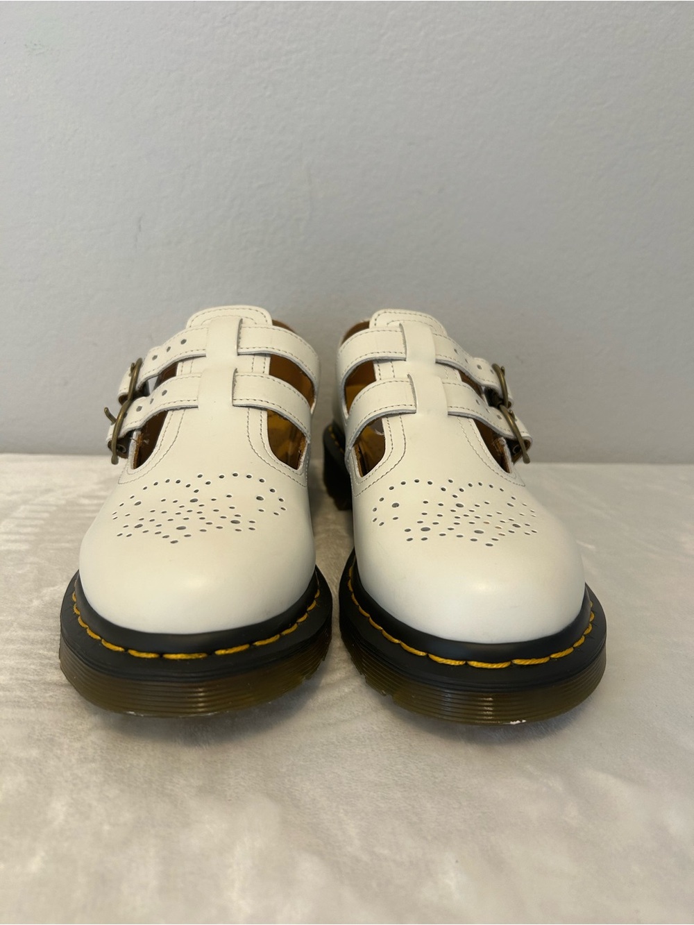 Dr. Martens Mary Jane 8065 Women’s Leather Double-Strap White Shoes Size 7